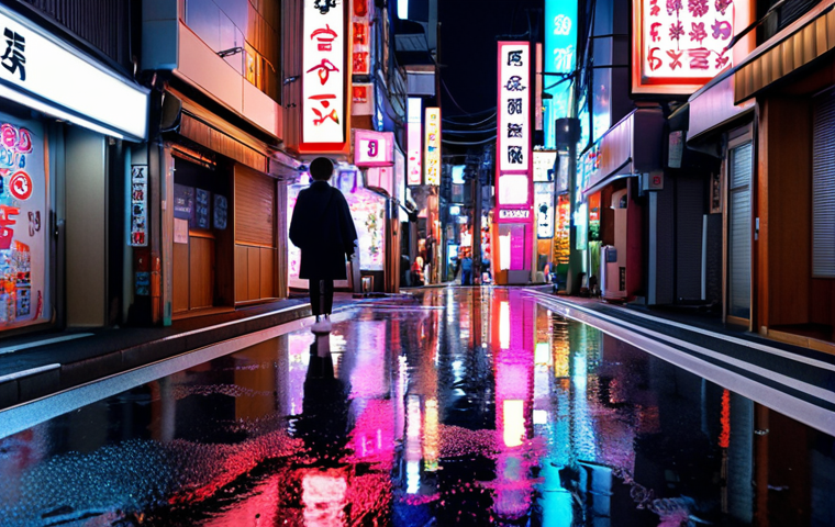 **Immersive Travel Website**: A stunning video showcasing a vibrant Tokyo street scene at night, neon lights reflecting in puddles, with a friendly local giving a tour. Emphasis on 5G speeds for smooth playback. Text overlay: "Experience Japan Like Never Before."