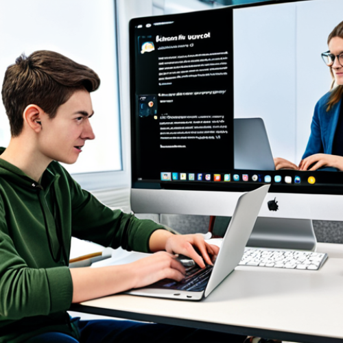 Learning Environment Choice**

"A student in a modern, well-lit classroom, fully clothed, wearing casual but professional attire, attending a web design lesson. Alternatively, the same student comfortably learning at home with a laptop, also fully clothed in modest clothing. Split screen showing both scenarios. Emphasis on the choice between in-person and online learning. Safe for work, appropriate content, professional environment, perfect anatomy, correct proportions, natural pose, family-friendly."

**