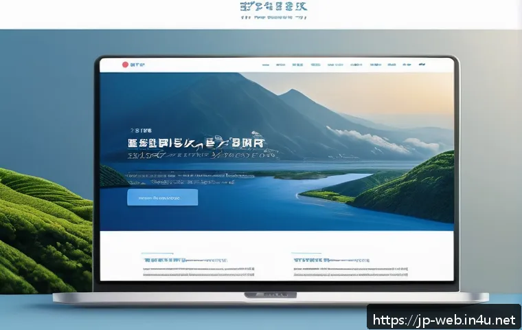 웹디자인과 UI UX 차이점 - A modern Japanese website homepage design featuring a calming blue and white color scheme, clean san...