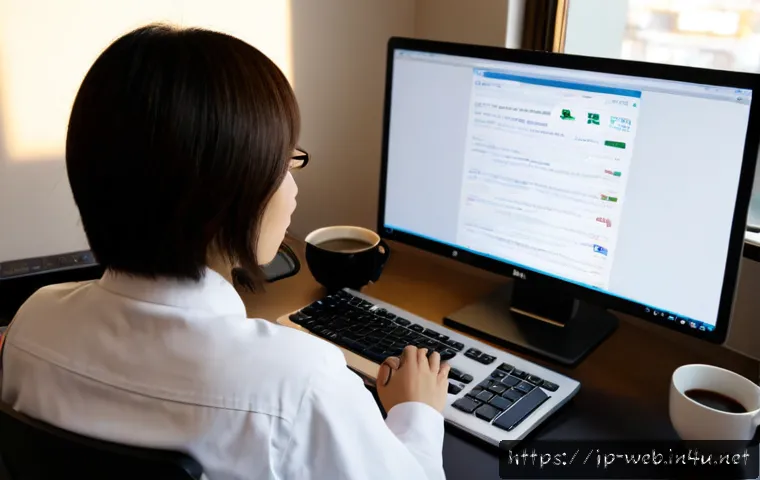 웹디자인 SEO 최적화 팁 - Photorealistic Japanese web designer at a clean modern desk, reviewing a website layout on a large m...